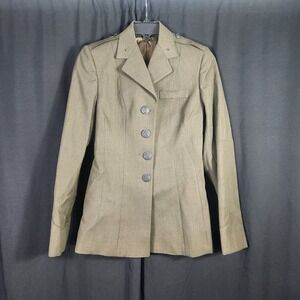 USMC Womens Service Alpha Uniform Coat Olive Drab Wool Gabardine 4L